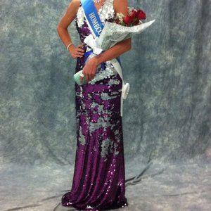 WOW! Prom & Pageant Purple/Silver Gown Size 2